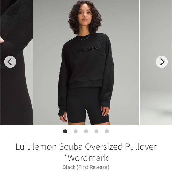 Lululemon Scuba Spell-Out Oversized Black Size M/L - Picture 1 of 9